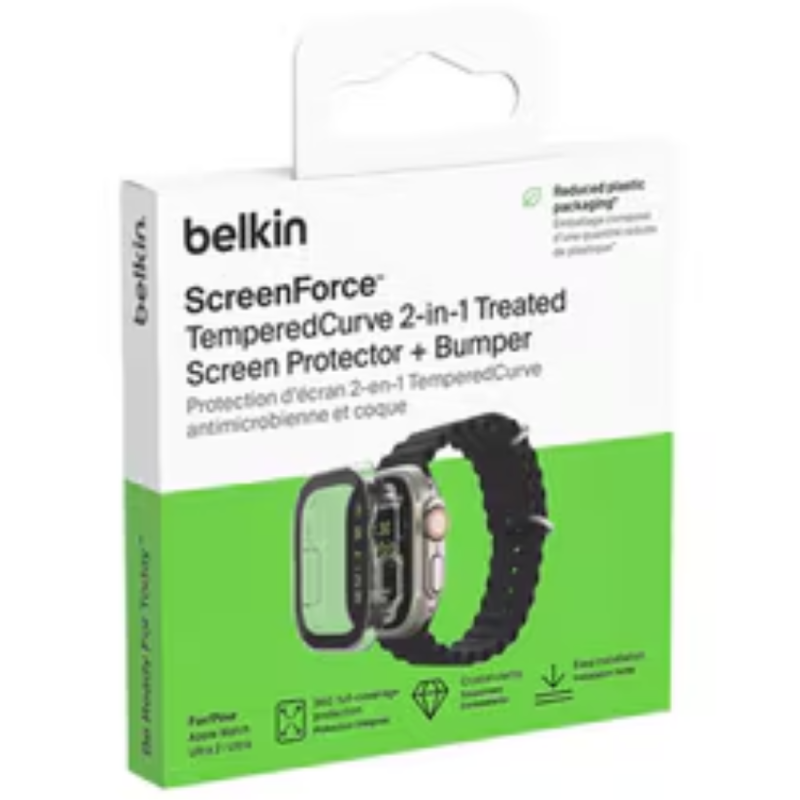 Protection + Bumper Apple Watch Ultra 1/2 49mm BELKIN OWA001zzCL - Transparent — Belkin · Smarty Paris 18e
